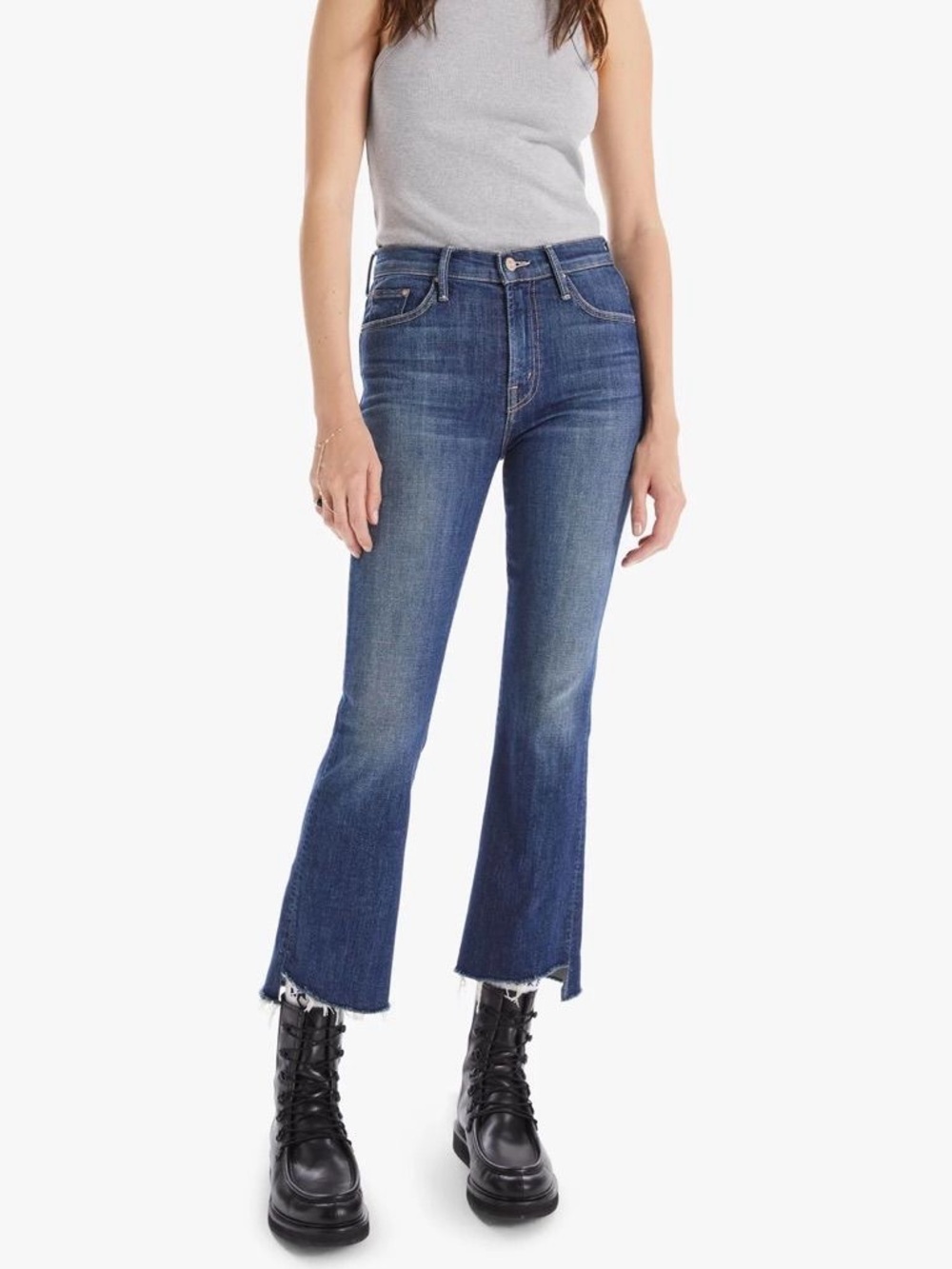 Mother Denim The Insider Crop Step Fray- Girl Crush Size 24